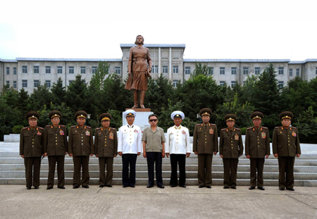 Top DPRK leader inspects naval university