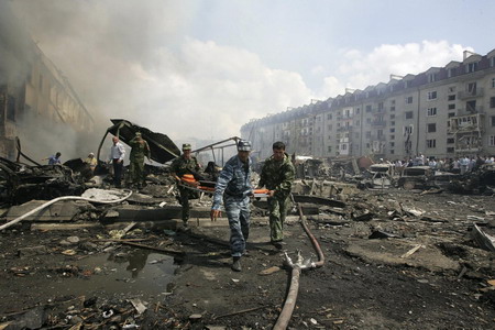 Suicide truck bomb kills at least 20 in Russia