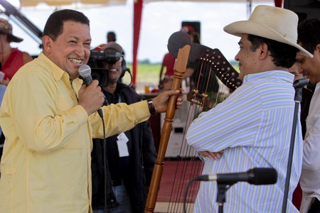 Venezuela's President rides horse during weekly broadcast