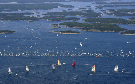 Volvo Ocean Race in Swedish archipelago