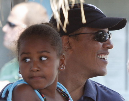 US first family on vacation in Vineyard