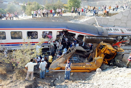 Train accident in Turkey kills four, injures 17