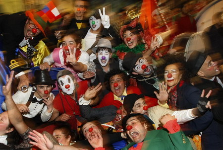 Clown festival in Valparaiso City