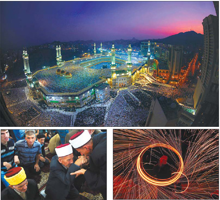 Muslims celebrate feast ending Ramadan