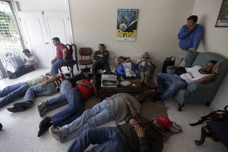 Honduran forces clash with protesters at embassy