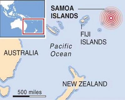 Quake triggers Tsunami in the Samoas, killing 34