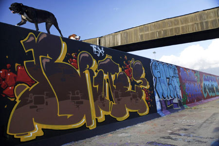 Graffiti along River Thames