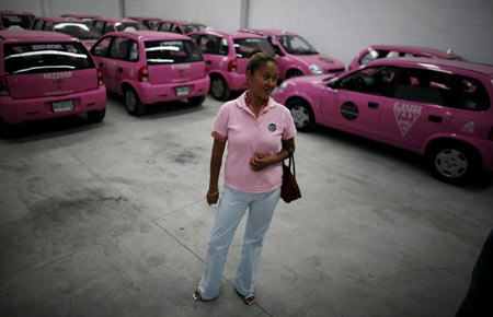 Lady only pink taxis