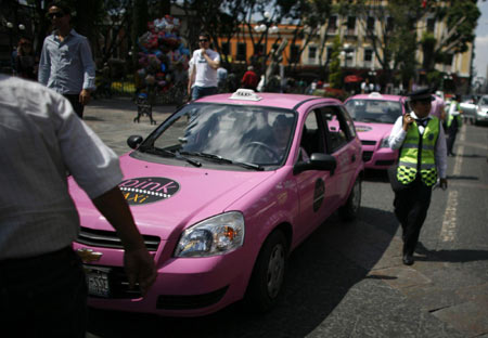 Lady only pink taxis