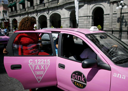 Lady only pink taxis