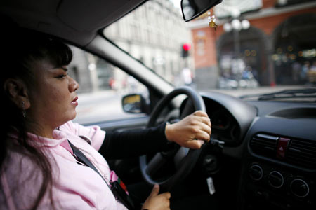Lady only pink taxis