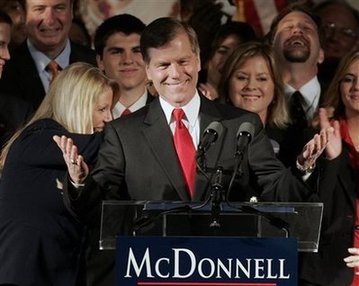 GOP sweep: Big governor victories in Virginia,