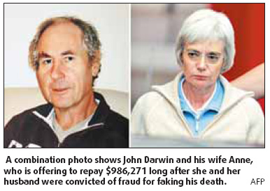 Back-from-dead man's wife to pay $990,000 for fraud