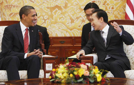 Obama meets with S. Korean president for summit