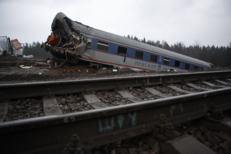 Terrorist bombing feared behind Russia train derailment
