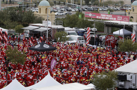 Most Santas in one place
