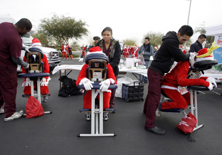 Most Santas in one place