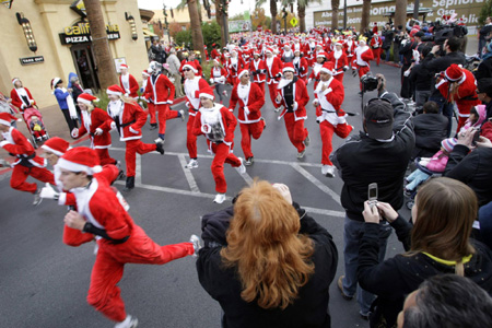 Most Santas in one place