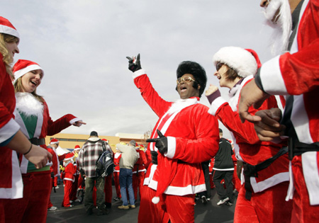 Most Santas in one place