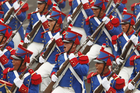 Peru holds military parade