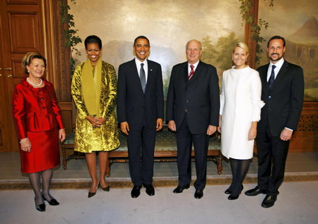 Obama receives the Nobel Peace Prize in Norway