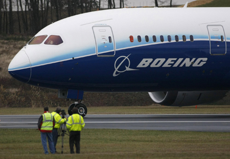 Boeing's 787 jetliner makes first test flight