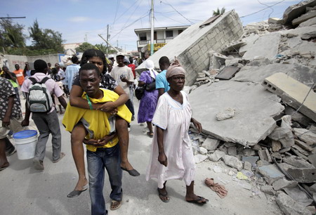 Haitians fill triage center, but little treatment