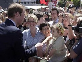 Britain's Prince William attracts NZ crowd