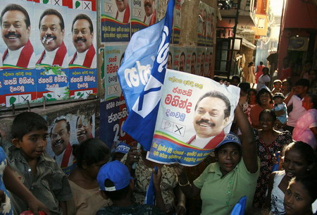 Sri Lankan president leads in early results