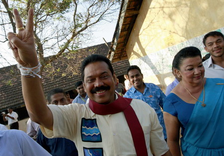 Sri Lankan president leads in early results
