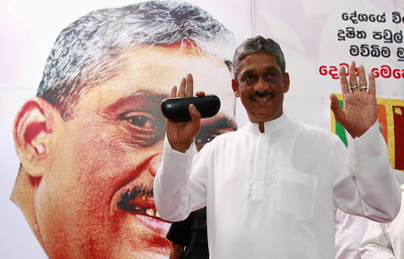 Sri Lankan president leads in early results