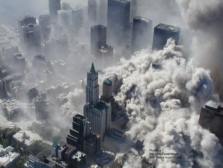 Aerial shots of September 11 attack released