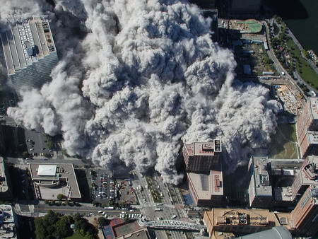 Aerial shots of September 11 attack released