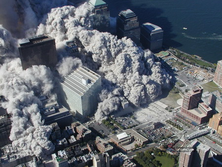 Aerial shots of September 11 attack released