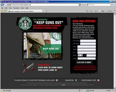 Starbucks asks not to be center of gun debate