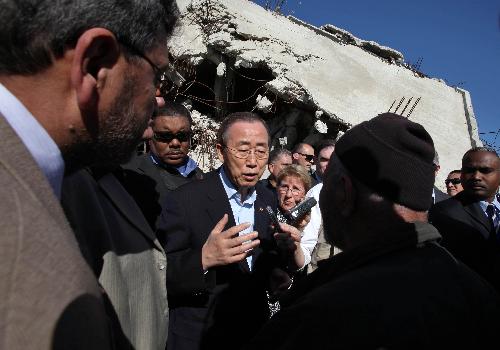 UN chief Ban Ki-moon arrives in Gaza