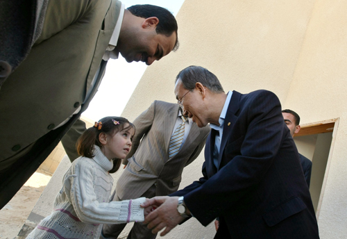 UN chief Ban Ki-moon arrives in Gaza