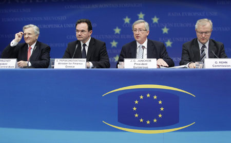 Eurozone finmins activate aid package for Greece