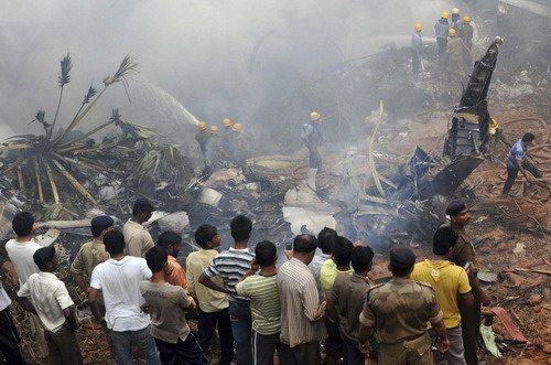One wheel of crashed plane failed to touch runway: sources