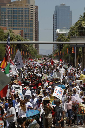 Arizona's immigration law sparks big rallies