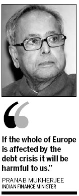 Mukherjee: Wider crisis in Europe would hurt India