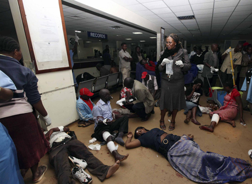 Kenyan twin blasts toll rises to five, 112 injured