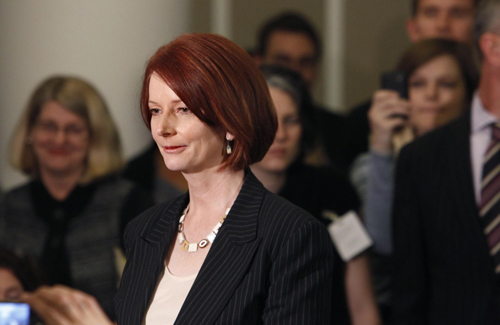 Julia Gillard sworn in as Australia's 27th PM