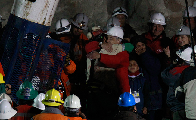 First of 33 men rescued from Chilean mine