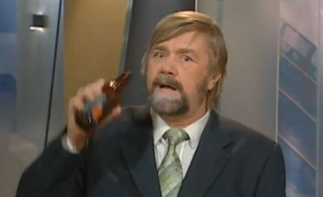 Finnish anchorman sacked for swigging live on air
