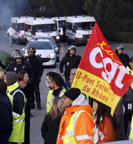 French protesters block Marseille airport