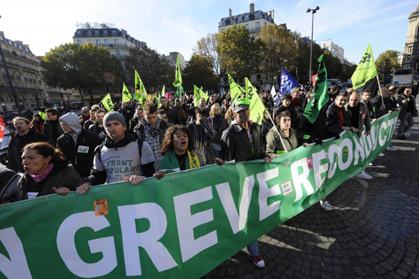 Clashes, protests in French tensions over pensions