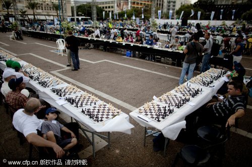 Israeli attempts to break chess world record