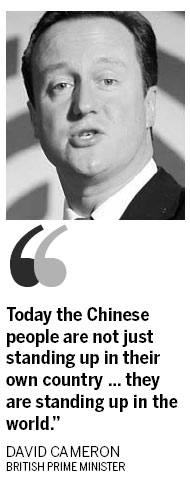 Cameron sees China's rise as an opportunity