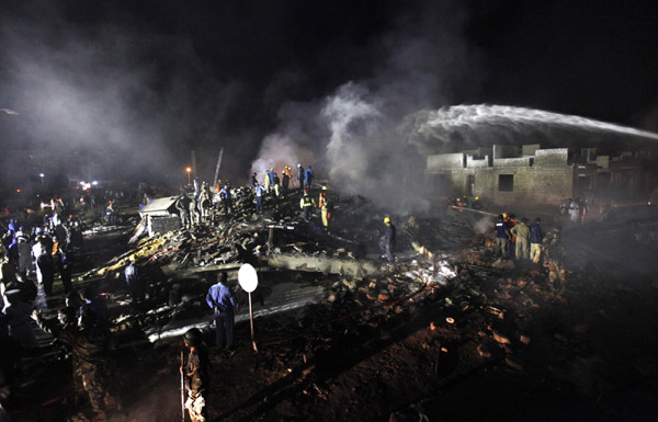 Cargo plane crashes in Karachi residential area